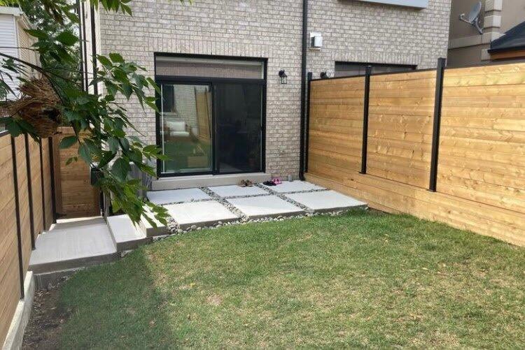Concrete pads and slip fence in Caledonia