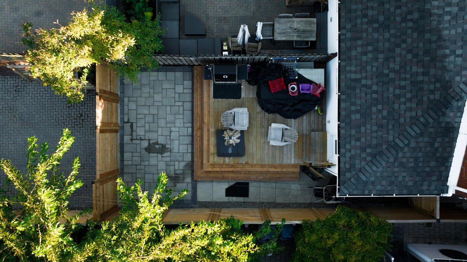 Fence, deck, and interlock patio in The Junction