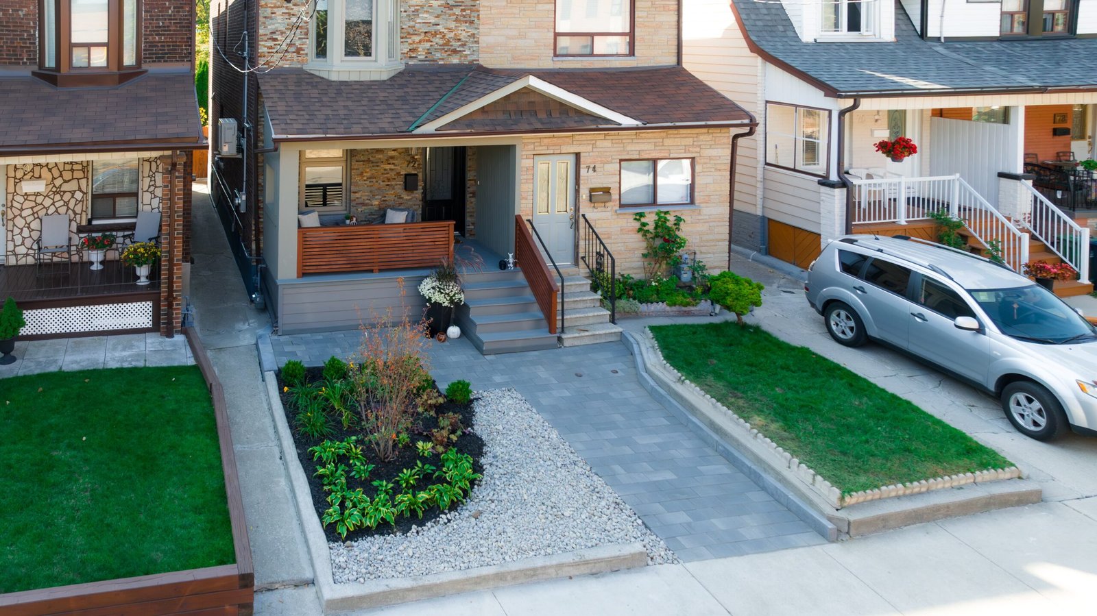 Front yard interlock in The Annex